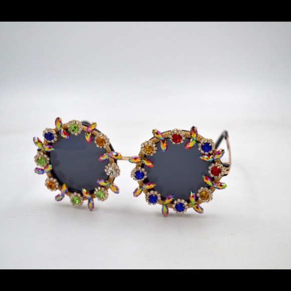 Swarovski crystal sunglasses hand made + hand set - Picture 2 of 4